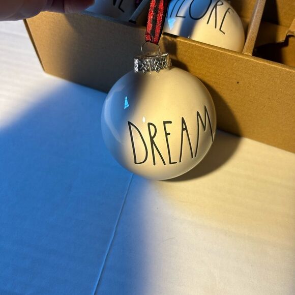 Rae Dunn White Holiday Ornaments Set - Imagine, Explore, Dream - Picture 5 of 10